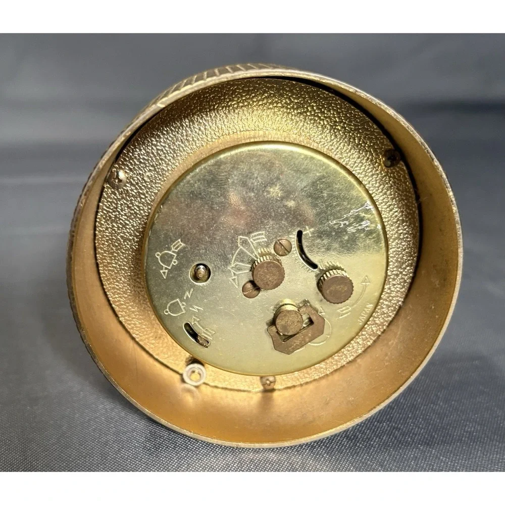 ⏰ Vintage Bulova Saint-Gaudens $20 Gold Coin Desk Alarm Clock Wind Up & Working